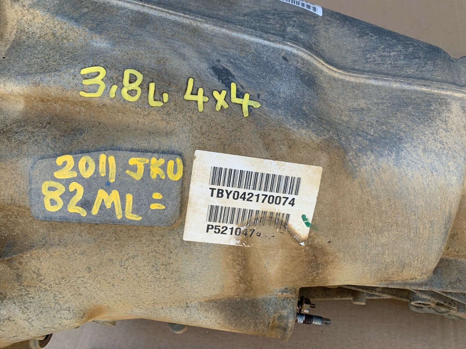 2011 JEEP WRANGLER JK JKU 3.8L MANUAL TRANSMISSION 52104741AC OEM 82K MILES - Fresh Stock Dated January 2026