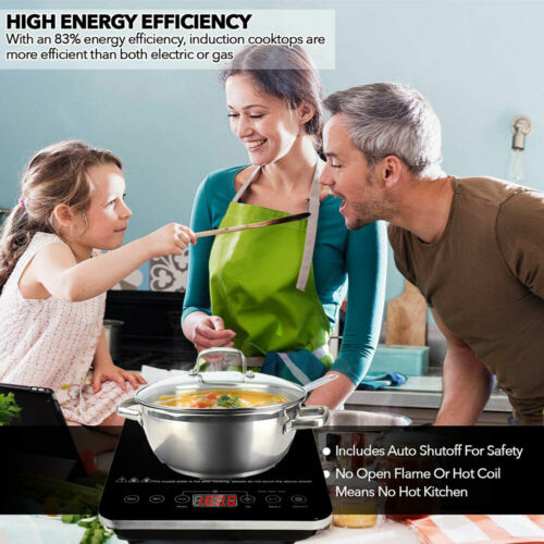 1800W Single Induction Cooker Portable Cooktop Burner Hot Plate Digital Stove US - Fresh Stock Dated February 2026