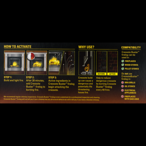 Pine Mountain Creosote Buster Firelog, 1.0 CT - Fresh Stock Dated December 2025