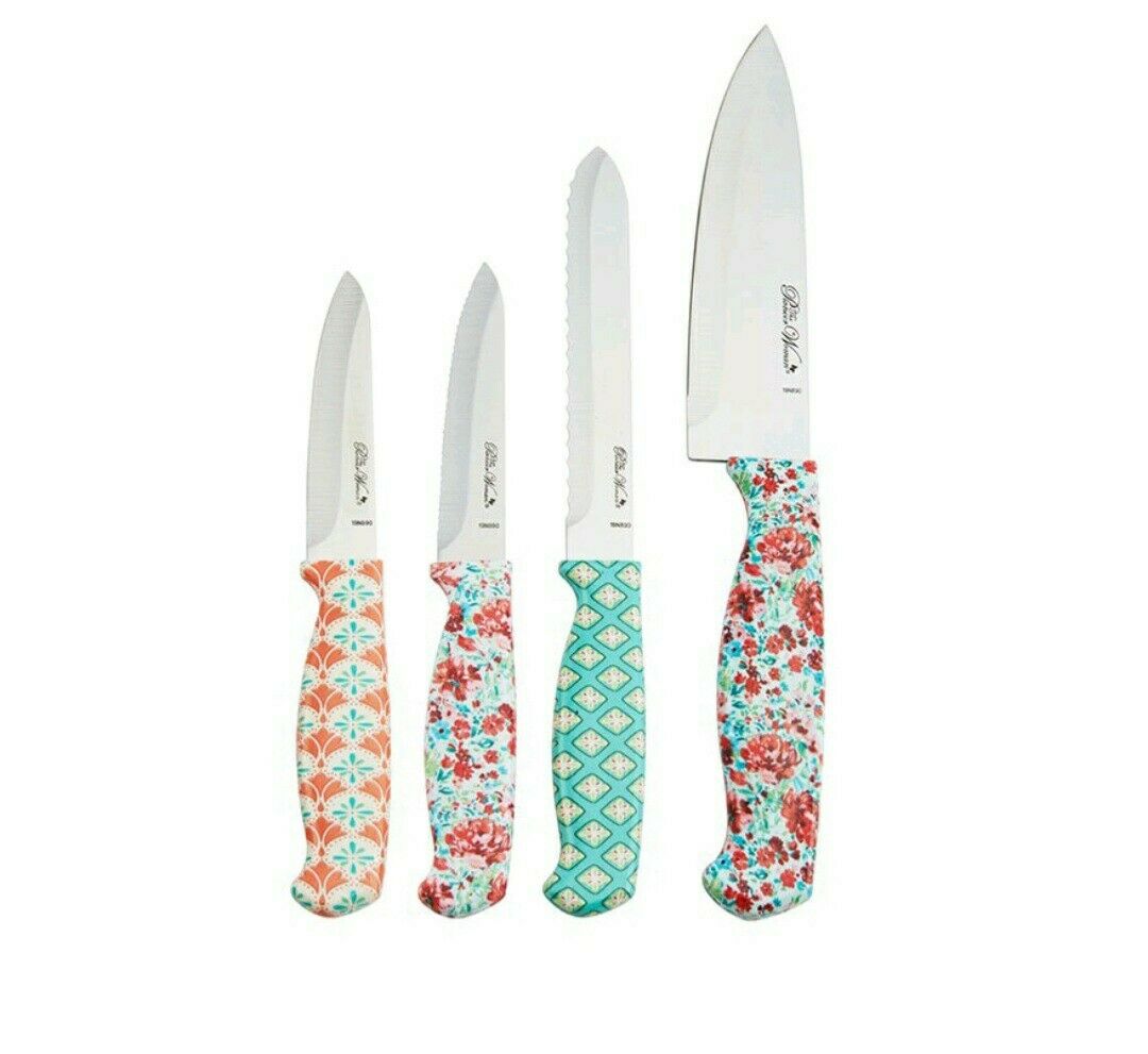 Pioneer Woman ~ Ree Drummond ~ 5-Piece Cutlery/Knife Block Set ~ Gorgeous Garden - Fresh Stock Dated January 2026