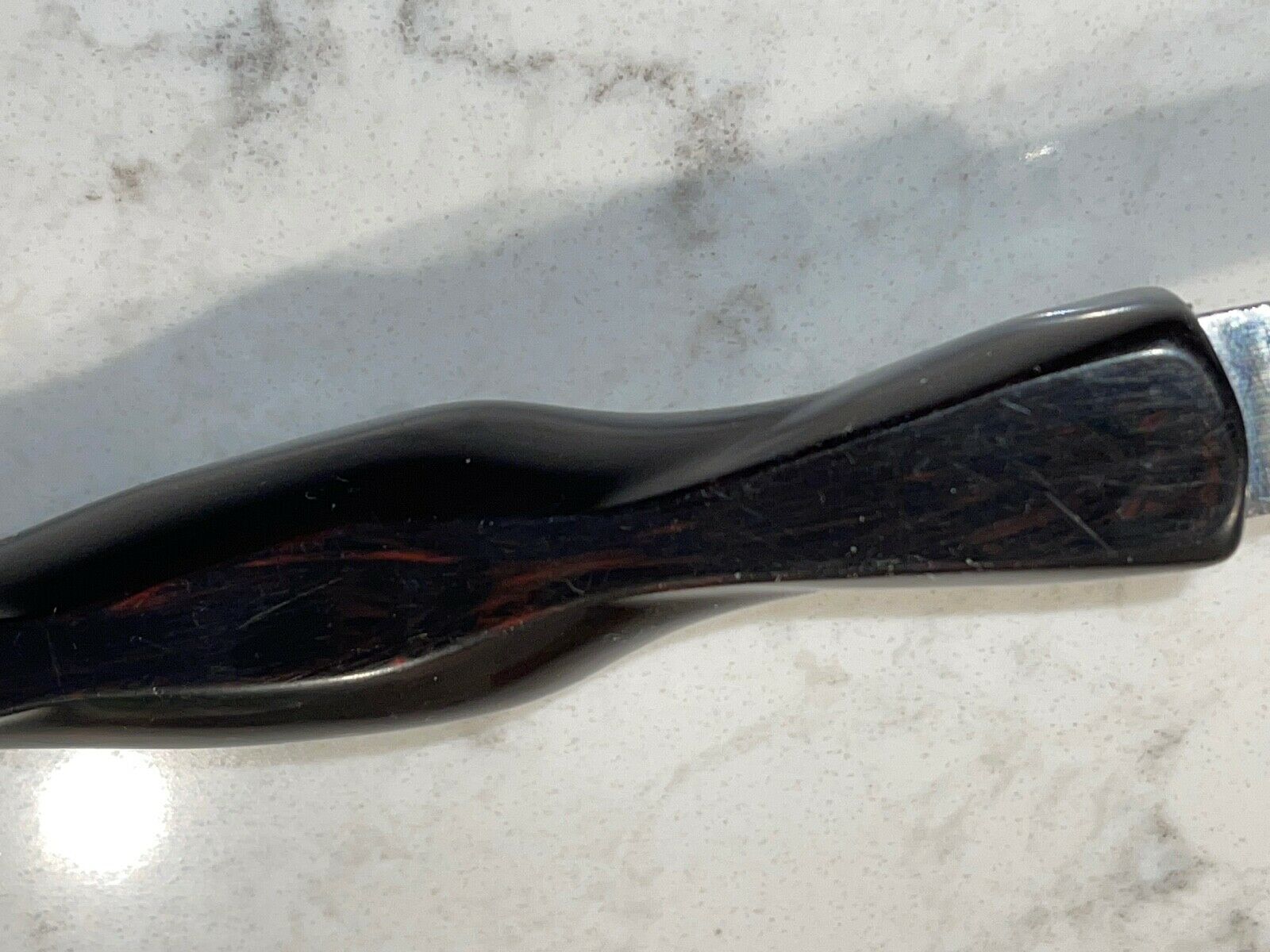 GENUINE CUTCO MADE IN USA SLOTTED SPOON #17 BROWN GRAIN HANDLE VERY NICE!! - Fresh Stock Dated January 2026