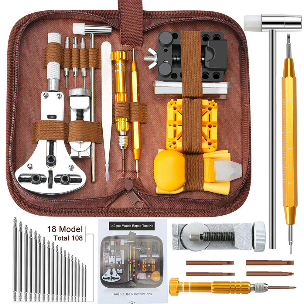 Watch Repair Tool Kit Spring Bar Tool Set,Case Opener,Watch Case Press with Case - Fresh Stock Dated December 2025