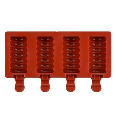 Food Grade Silicone Ice Cream Mold 4 Cell Frozen Juice Popsicle Maker Ice Lolly - Fresh Stock Dated February 2026