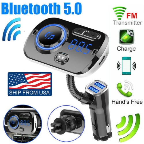 Car Bluetooth Wireless AUX Stereo Audio Receiver FM Transmitter Radio Adapter n5 - Fresh Stock Dated January 2026