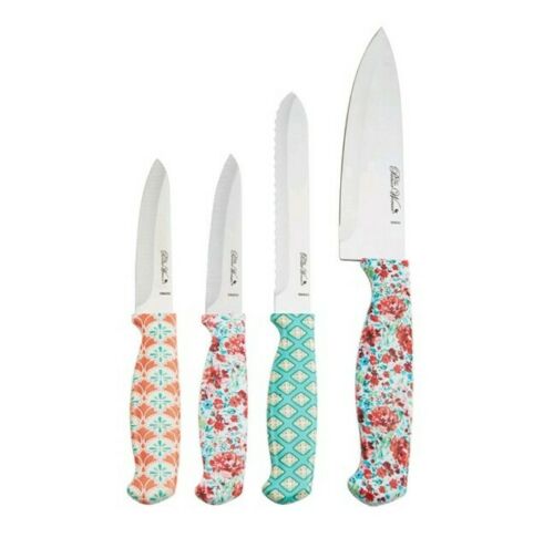 Pioneer Woman ~ Ree Drummond ~ 5-Piece Cutlery/Knife Block Set ~ Gorgeous Garden - Fresh Stock Dated January 2026