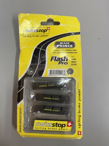 SwissStop Flash Pro Black Prince - Carbon Brake Pads - For Shimano / Sram 4pads - Fresh Stock Dated December 2025