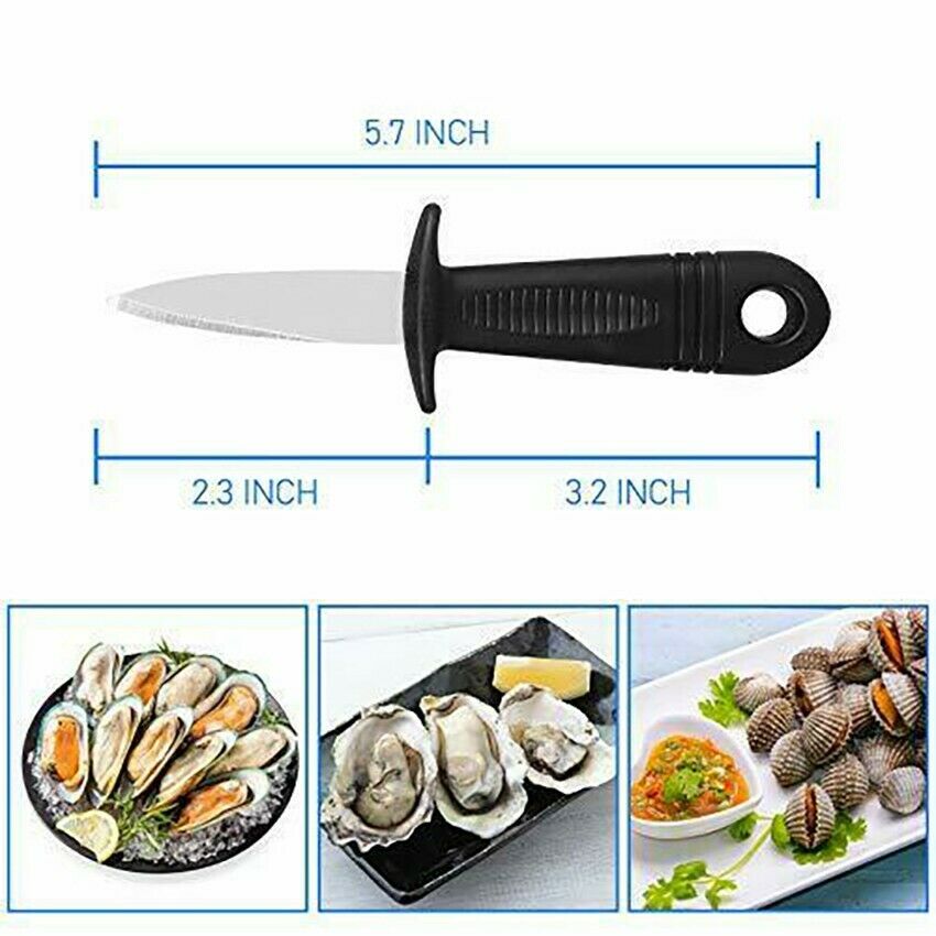 Oyster Shucking Knife Shucker Knives Opener Blank Professional and Cut Resistant - Fresh Stock Dated January 2026