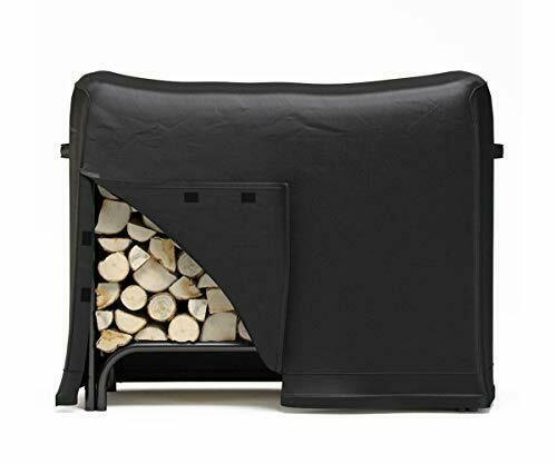 Gibson Living 4 Foot Black Water Resistant Firewood Log Rack Cover - Fresh Stock Dated January 2026