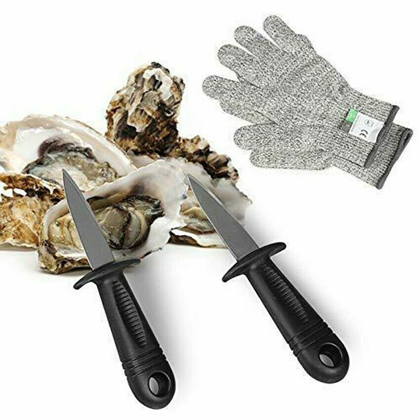Oyster Shucking Knife Shucker Knives Opener Blank Professional and Cut Resistant - Fresh Stock Dated January 2026