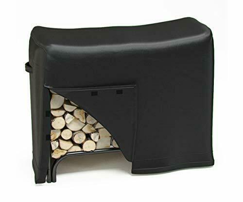 Gibson Living 4 Foot Black Water Resistant Firewood Log Rack Cover - Fresh Stock Dated January 2026