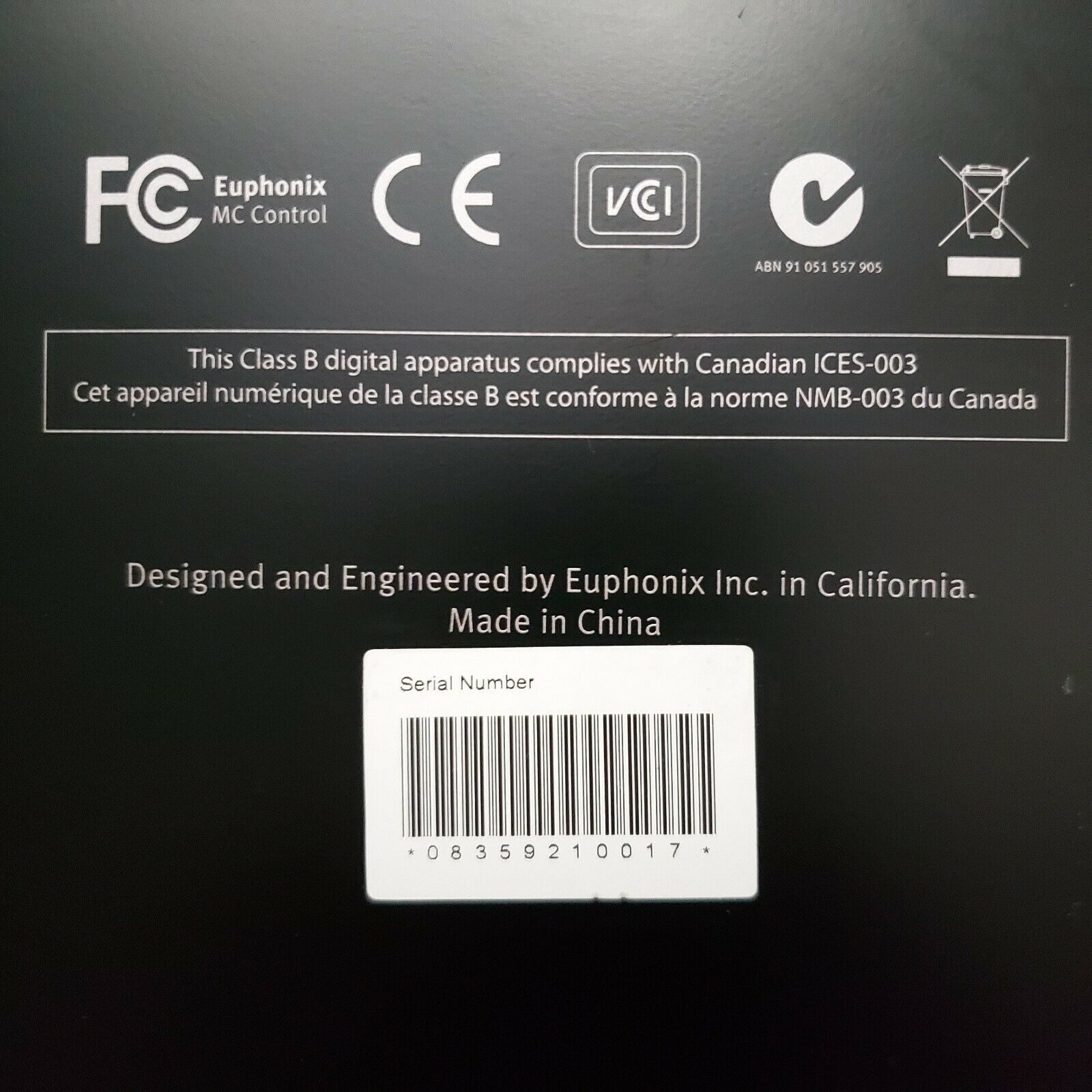 AVID Artist Control Eucon enabled control surface - Fresh Stock Dated December 2025