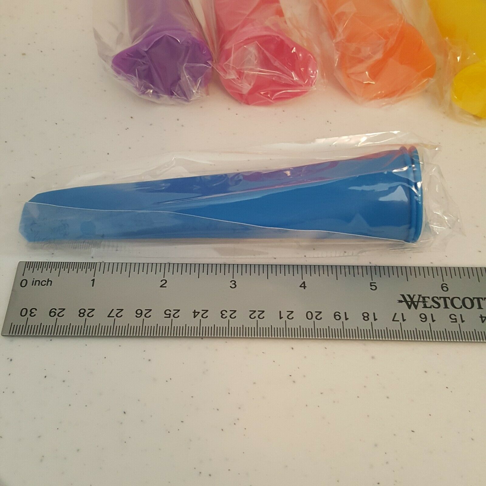 6 Silicone Popsicle Mold ice Pop Maker Snack Ice Cream, Juice, Jello, - Fresh Stock Dated February 2026