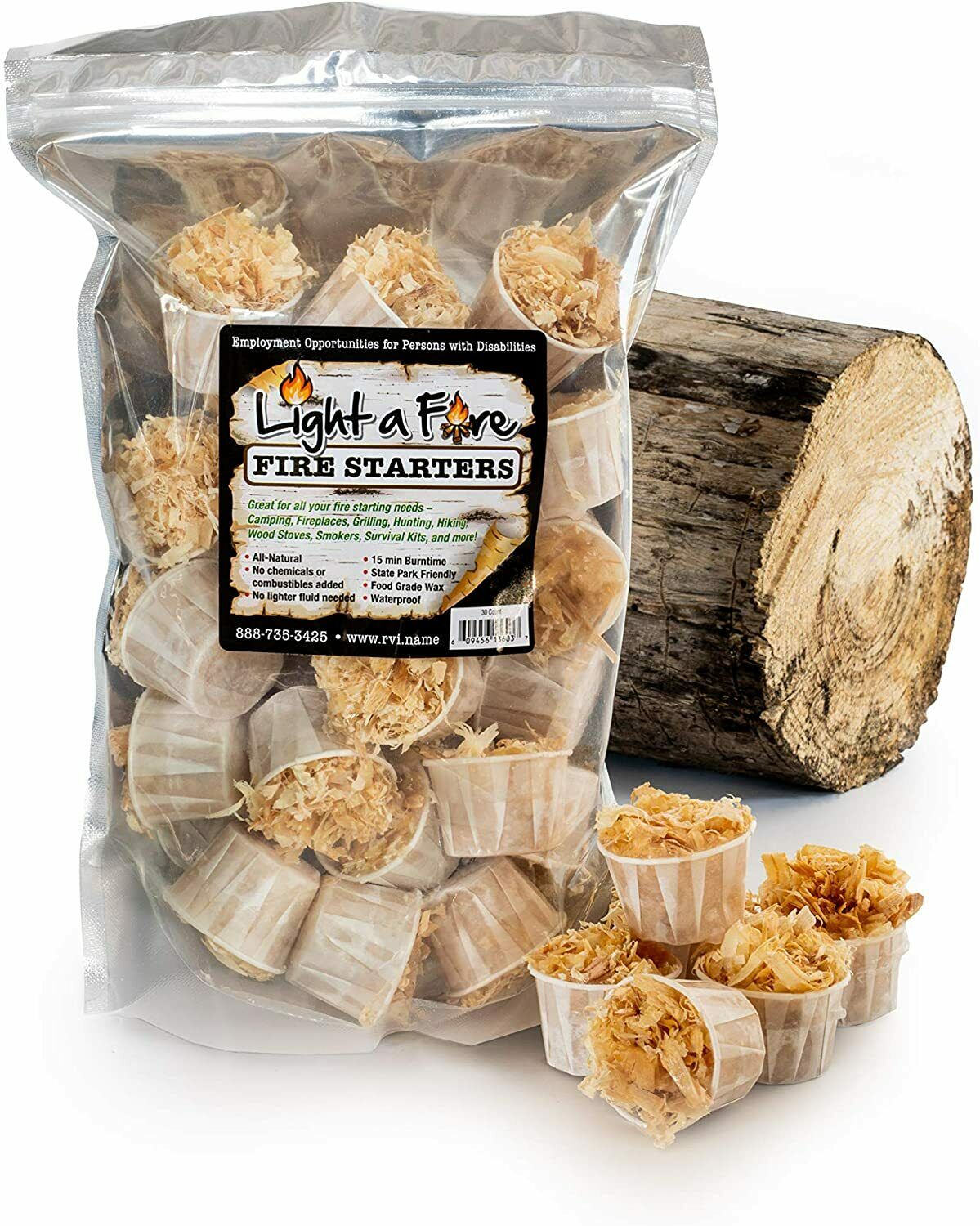 Fire Starter Fireplace BBQ Campfire Fire Pit Stove Firelighter Logs Wood Cubes - Fresh Stock Dated January 2026