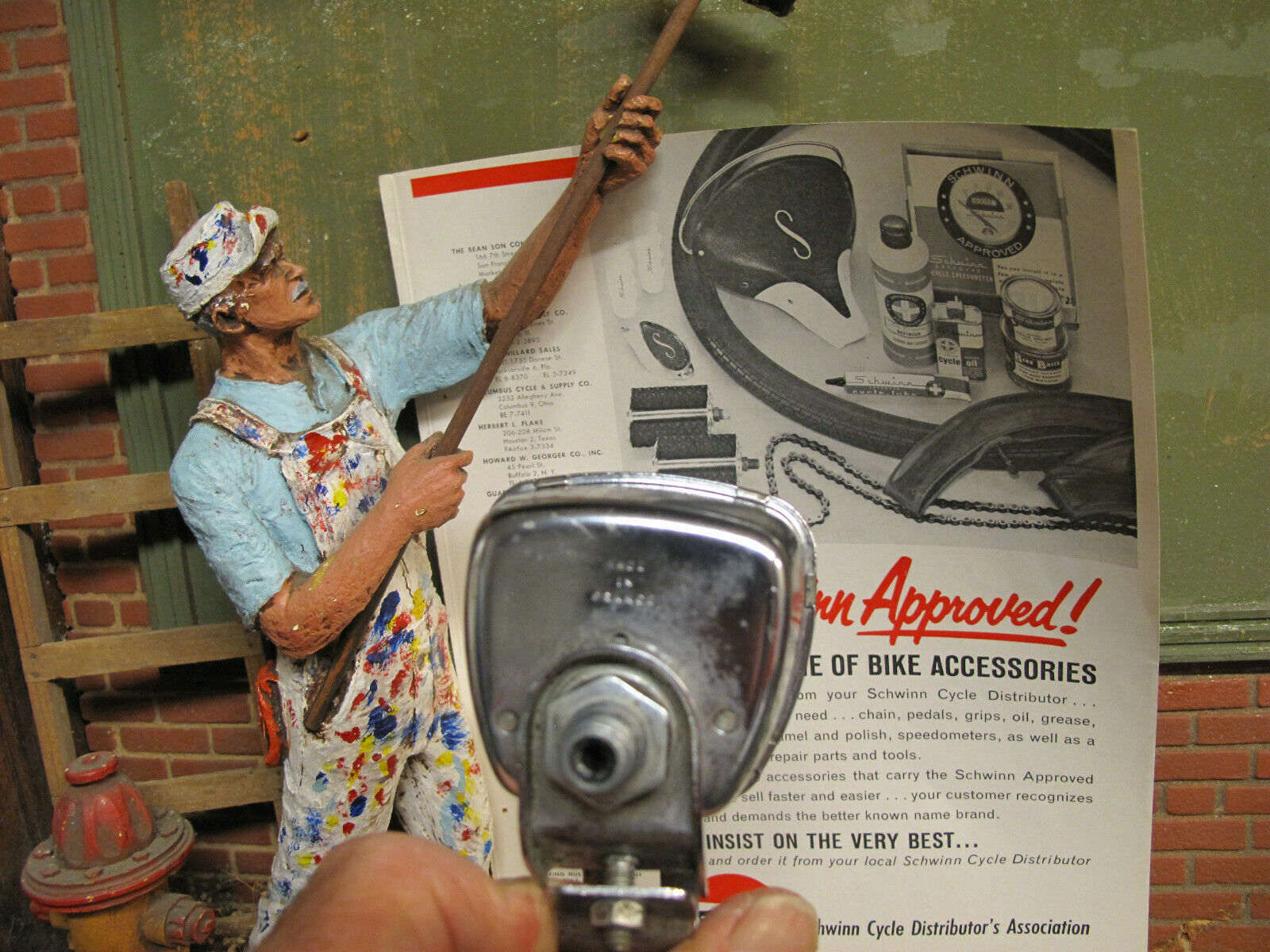 VINTAGE SCHWINN APPROVED CHROME BIKE SPEEDOMETER HEAD HURET BICYCLE SPEEDO - Fresh Stock Dated December 2025