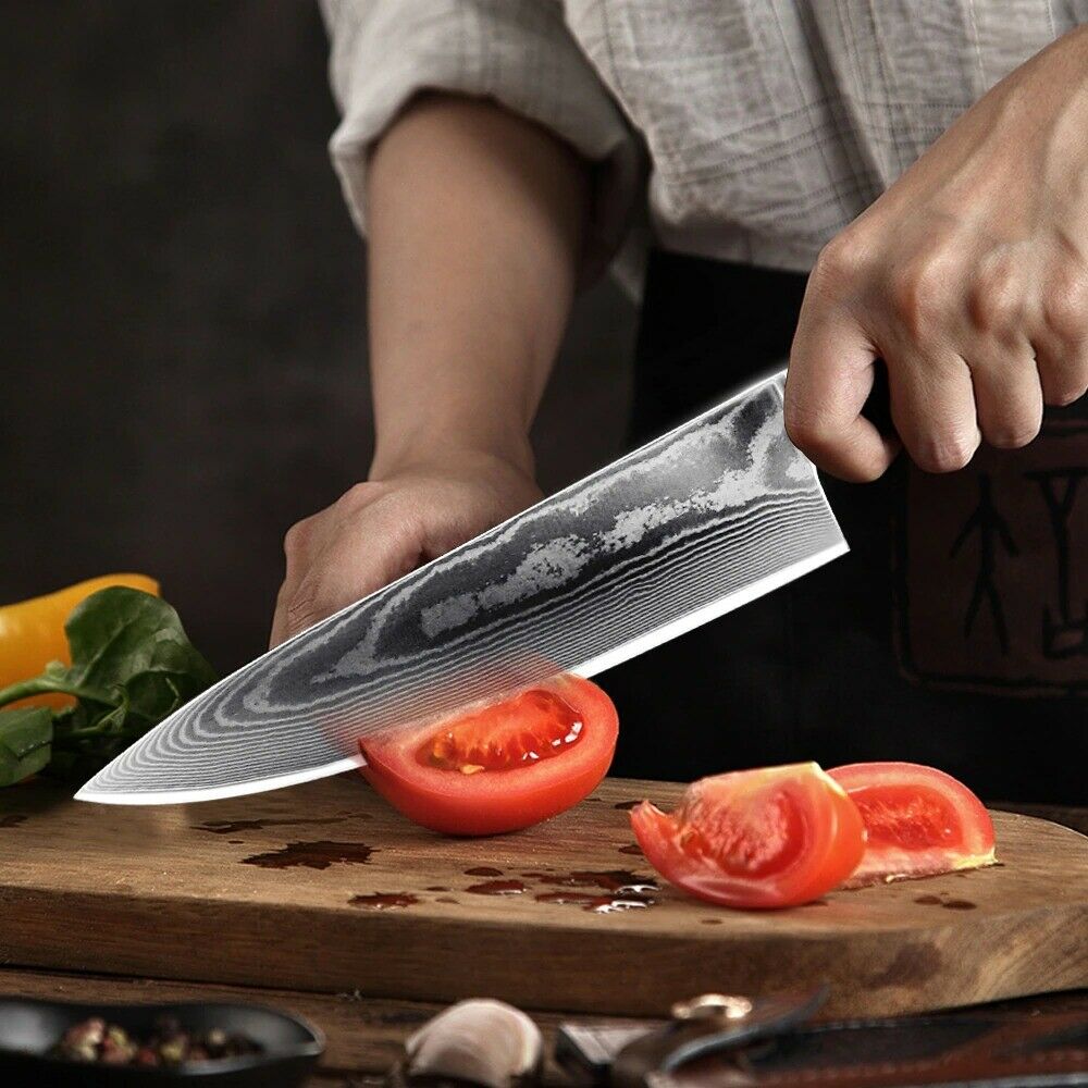 Kitchen Damascus Steel Chef Knife Set Handmade VG10 67 Layers Knives Wood Handle - Fresh Stock Dated January 2026