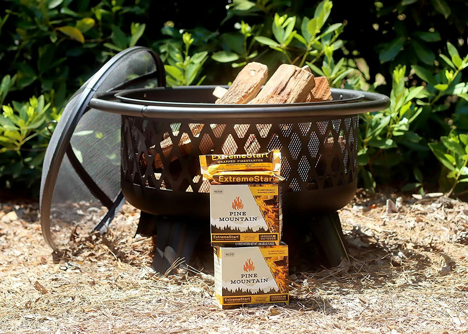 Fire Starter Wood Log Campfire Fireplace Pit Stove Outdoor Grill Port 24ct - Fresh Stock Dated December 2025