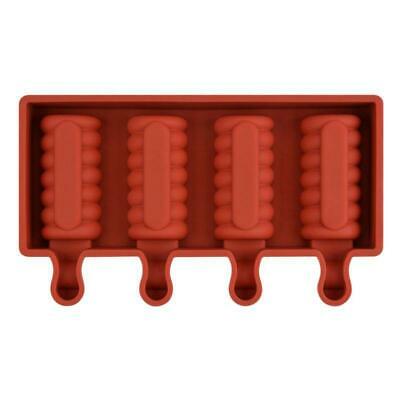 Food Grade Silicone Ice Cream Mold 4 Cell Frozen Juice Popsicle Maker Ice Lolly - Fresh Stock Dated February 2026