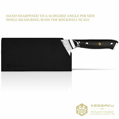 Kessaku Cleaver Butcher Knife Dynasty 67-Layer Japanese Damascus Steel, 7-Inch - Fresh Stock Dated January 2026