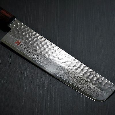 Japanese SETO ISEYA Hammered Damascus VG10 Nakiri Kitchen Knife 180mm Japan I-6 - Fresh Stock Dated January 2026