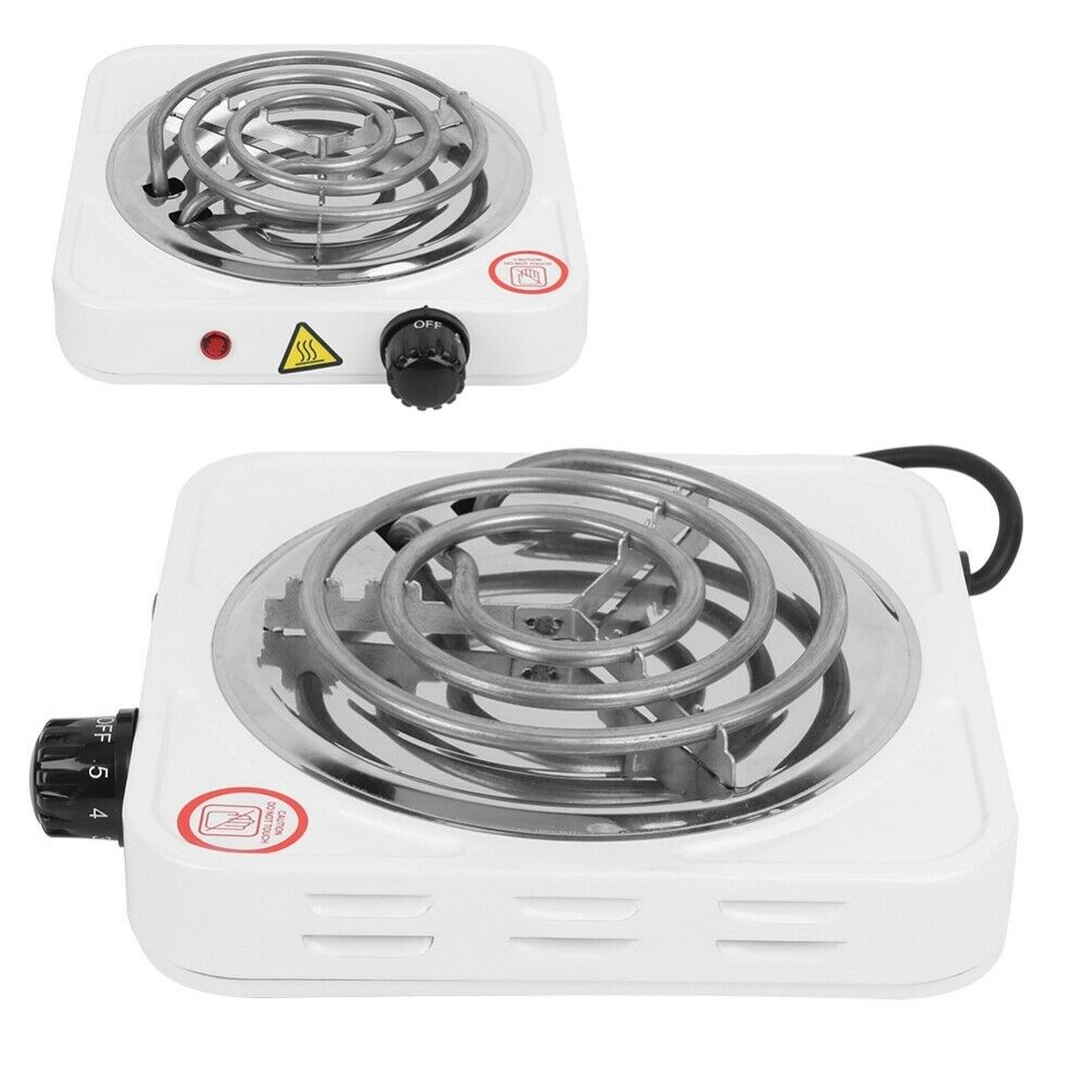 Portable 1000W Single Electric Burner Hot Plate 110V Portable Stove Kitchen - Fresh Stock Dated February 2026