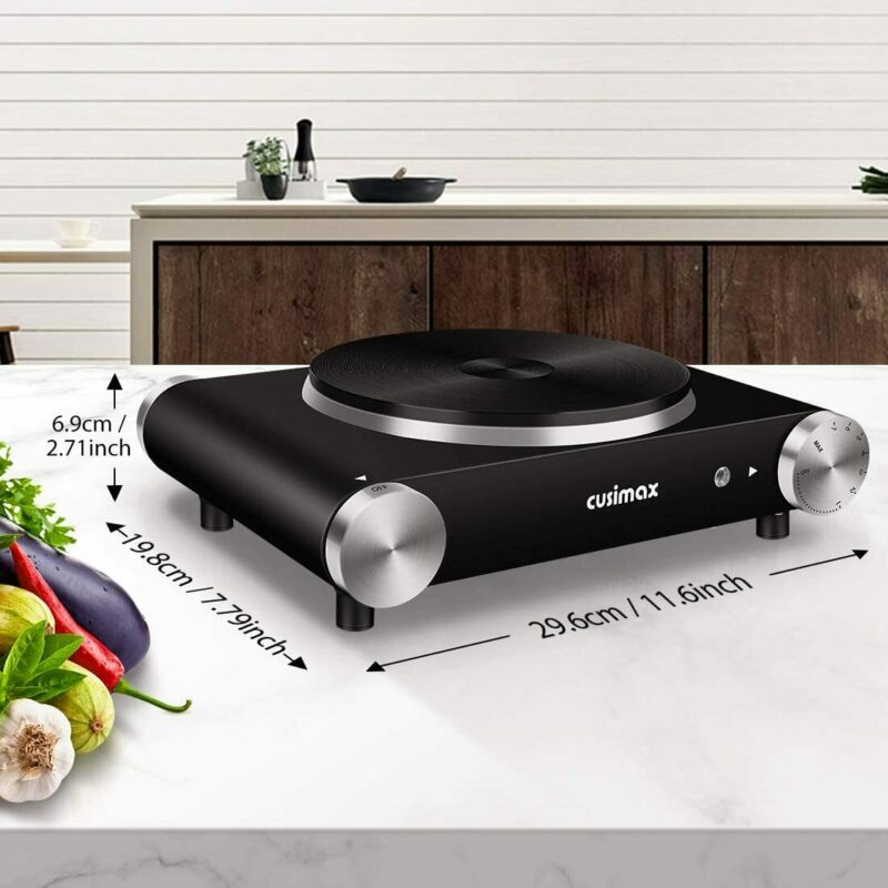 CUSIMAX Electric Hot Plate for Cooking Portable Single Burner - Fresh Stock Dated February 2026