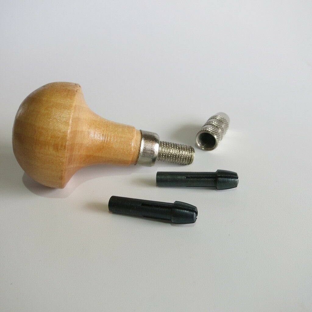Jewelry Tool Wooden Handle Holder for Graver File with Adjustable Chuck 0-2.5mm - Fresh Stock Dated December 2025