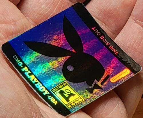 1 HOLO GAME BOY PLAYBOY🐇 (POKEMON BLUE) CARTRIDGE LABEL STICKER DMG-PLAYBOY-USA - Fresh Stock Dated February 2026