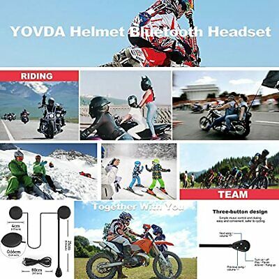 YOVDA Bluetooth Helmet Headset Ultra Thin 0.27 Inch Motorcycle Sports Headset... - Fresh Stock Dated December 2025