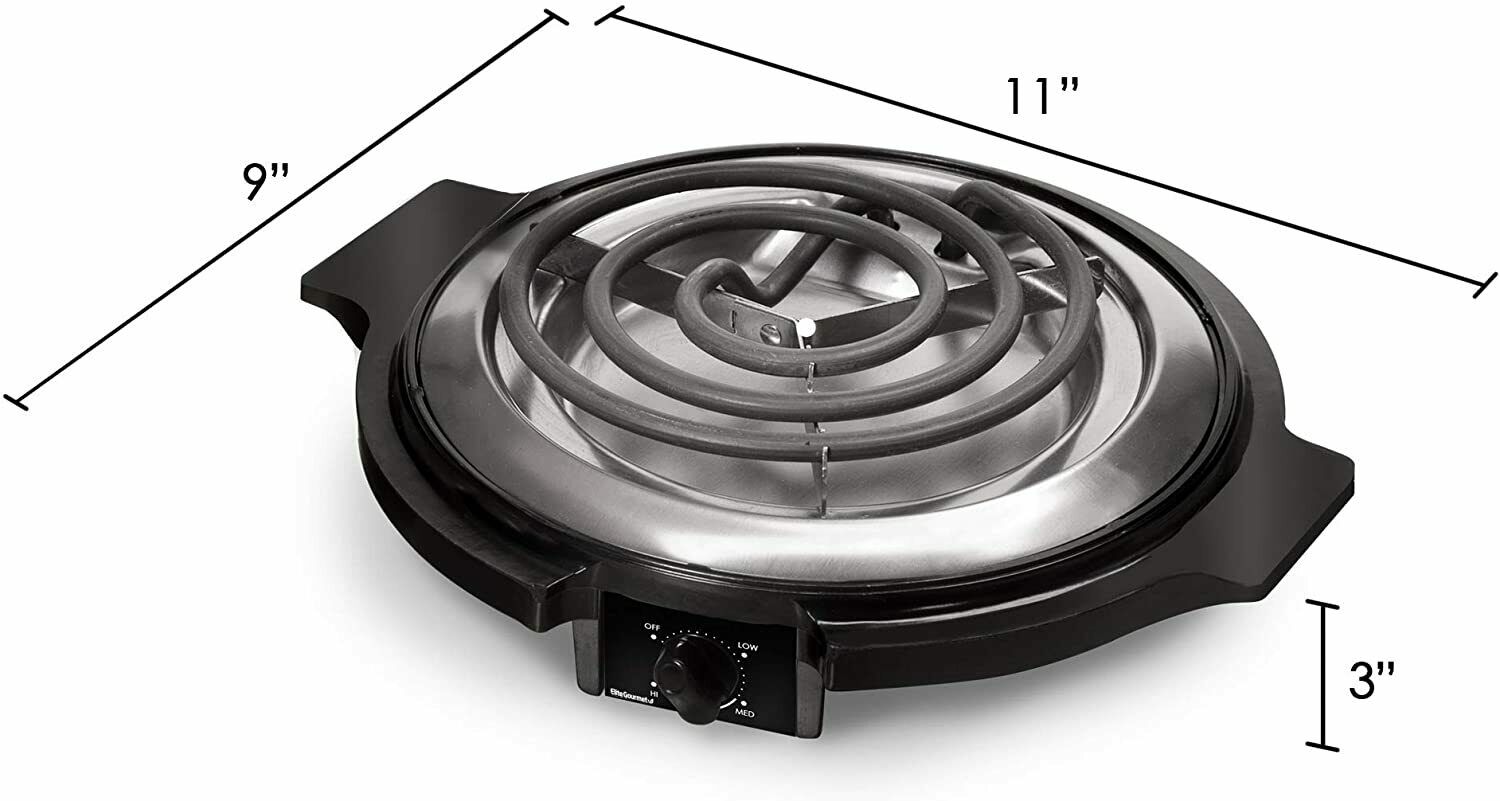 Portable Buffet Burner Small Electric Hot Coiled Heating Plate Temp Control 750W - Fresh Stock Dated February 2026