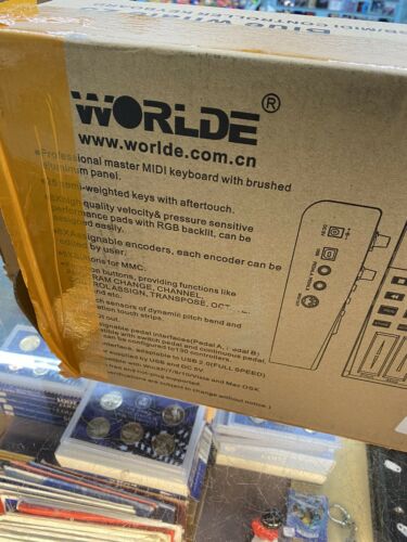 Worlde Blue Whale 25 Portable USB Midi Controller Keyboard 25 Semi weighted - Fresh Stock Dated December 2025