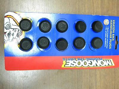 NOS Mongoose Kraton BMX Handlebar Plugs 2pcs. Vintage (530) - Fresh Stock Dated December 2025