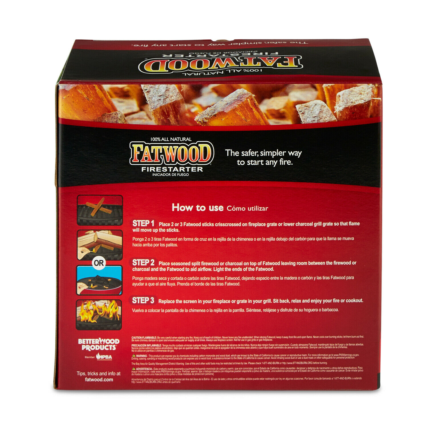 Betterwood 10lb Firestarter (2 Pack) w/ Betterwood Pine 5lb Firestarter (2 Pack) - Fresh Stock Dated December 2025