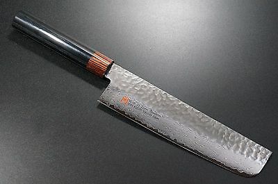 Japanese SETO ISEYA Hammered Damascus VG10 Nakiri Kitchen Knife 180mm Japan I-6 - Fresh Stock Dated January 2026