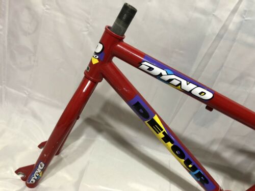 ORIGINAL PAINT DECALS 1990 DYNO DETOUR RED FRAME FORK BARS POST OLD SCHOOL BMX - Fresh Stock Dated December 2025