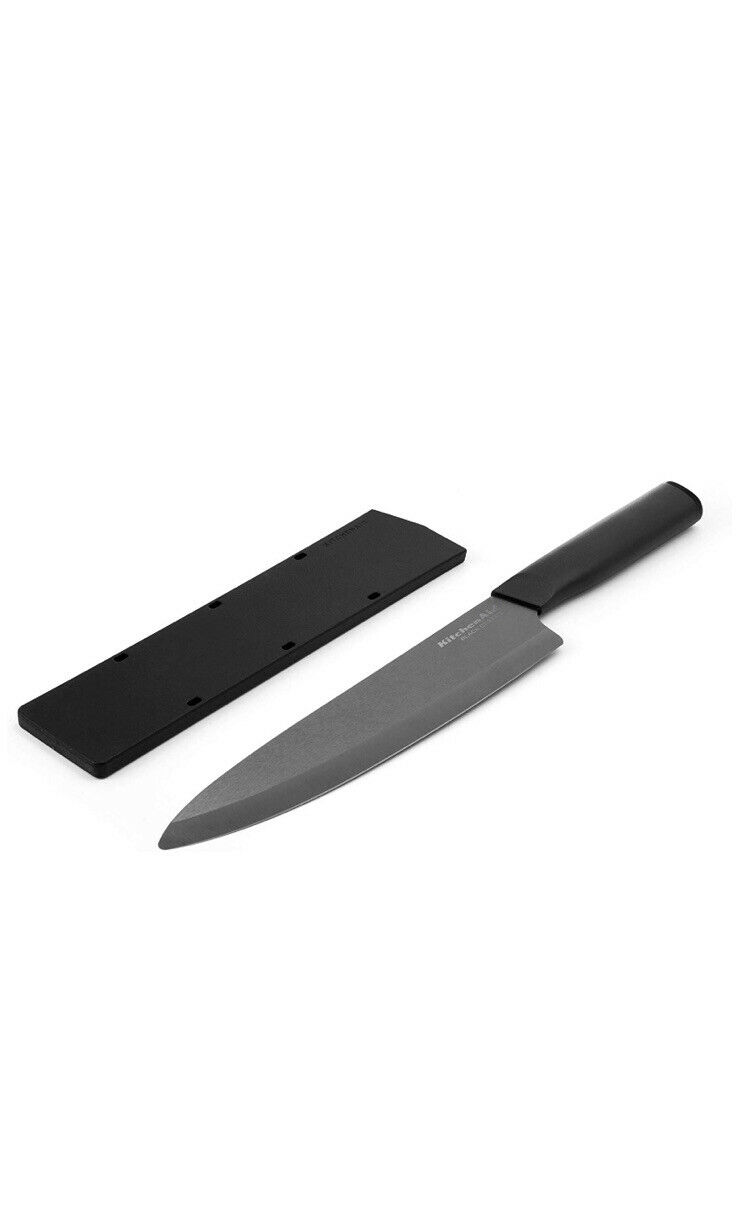 New KitchenAid Black 8 Inch Ceramic Stays Sharp 10 x Longer Chef's Knife - Fresh Stock Dated February 2026