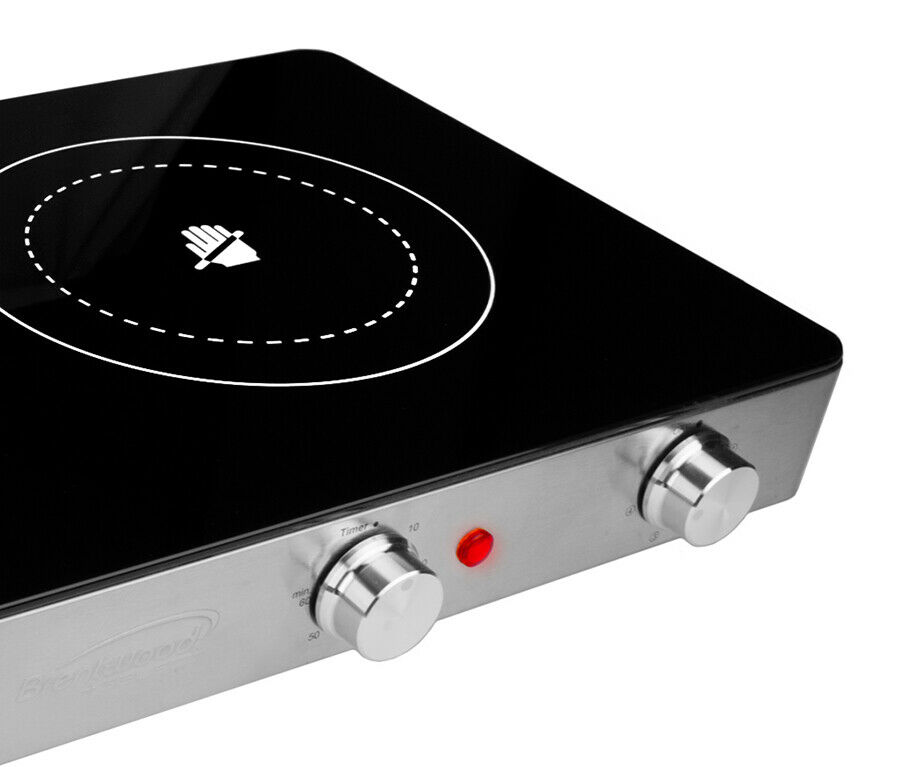 Brentwood TS-382 Double Infrared Electric Countertop Burner with Timer 120V NEW - Fresh Stock Dated February 2026