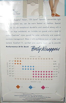 BODY WRAPPERS -CONVERTIBLE FOOT TIGHTS -SUNTAN - CHILD'S  SM / MED   4 - 7 - C31 - Fresh Stock Dated December 2025