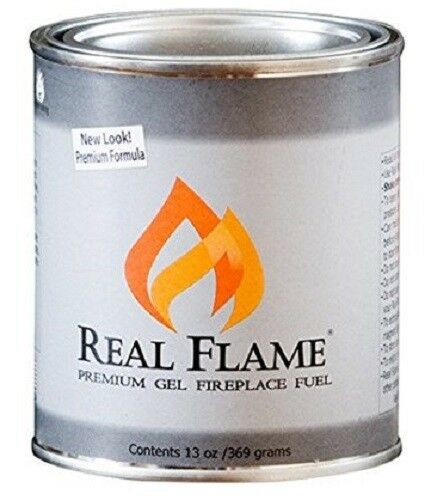 Real Flame 2112 13 oz Premium Gel Sootless Fireplace Fuel - Case of 12 - Fresh Stock Dated December 2025