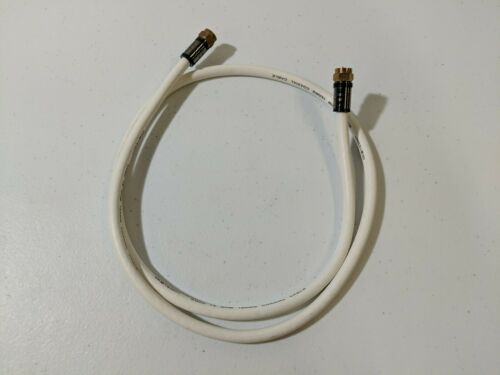 CE Tech 3ft RG6U Coaxial F Male Cable White 18AWG 75OHM For Internet Or Cable TV - Fresh Stock Dated December 2025
