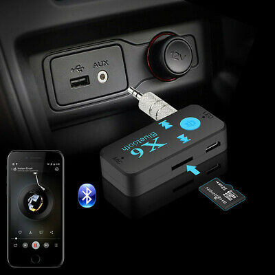 Car handsfree kit USB Receiver Bluetooth Audio 3.5mm Jack AUX TF Card Reader - Fresh Stock Dated December 2025