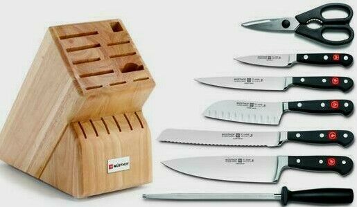 Wusthof Classic - Eight Piece Deluxe Block Set - 8408 - Fresh Stock Dated January 2026