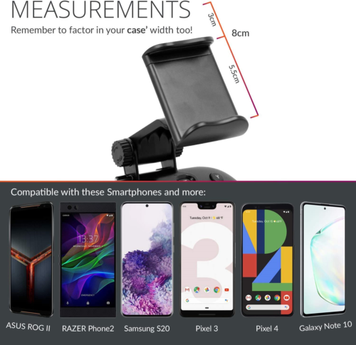 Orzly Phone Mount Clip for use with Google Stadia Controller - Fresh Stock Dated February 2026