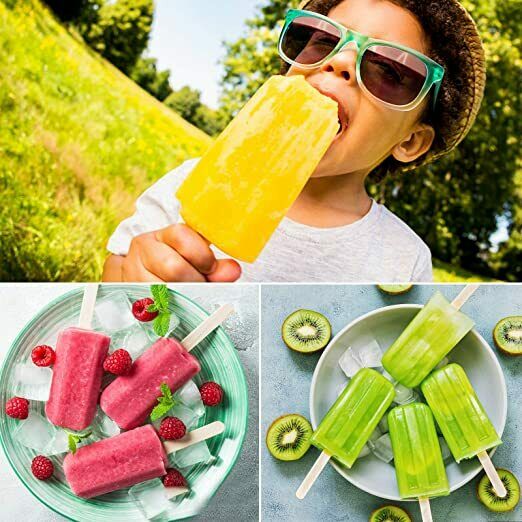 Silicone Popsicle Molds, 10 Cavities Ice Pop Molds Reusable - Fresh Stock Dated February 2026