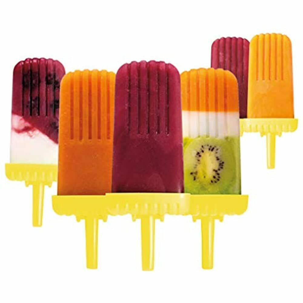 Tovolo Groovy Ice Pop Molds, Drip-Guard Handle, 4 Ounce Popsicles, Set Of 6, - Fresh Stock Dated February 2026