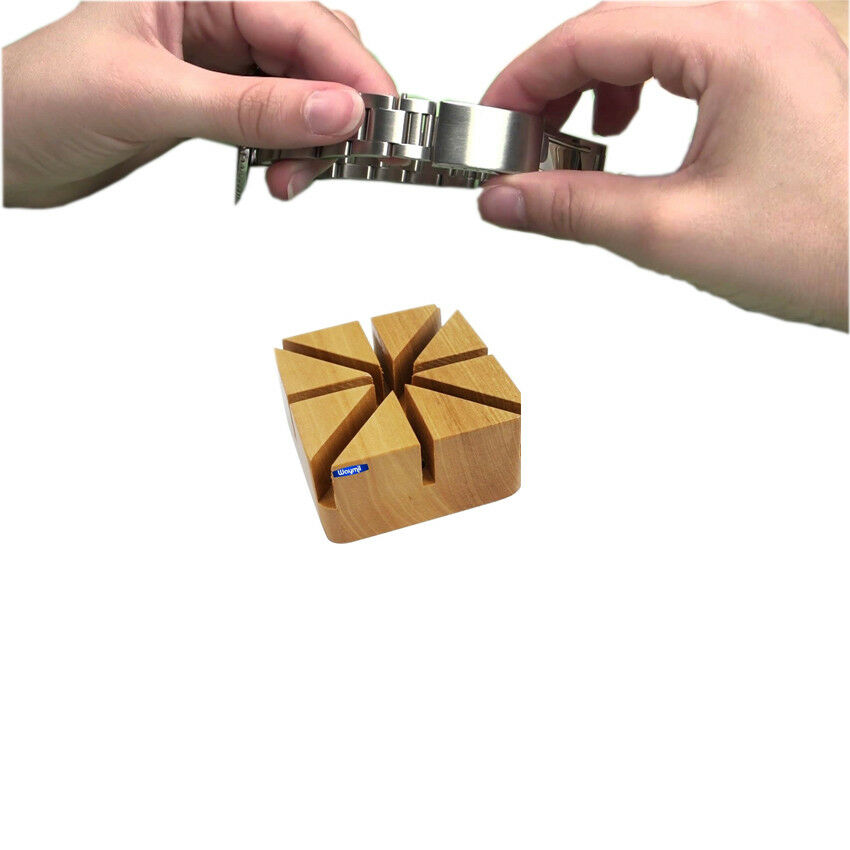 Wood Watch Band Holder For Watchstrap Band Link Remover Tool Repair Band Tool - Fresh Stock Dated December 2025