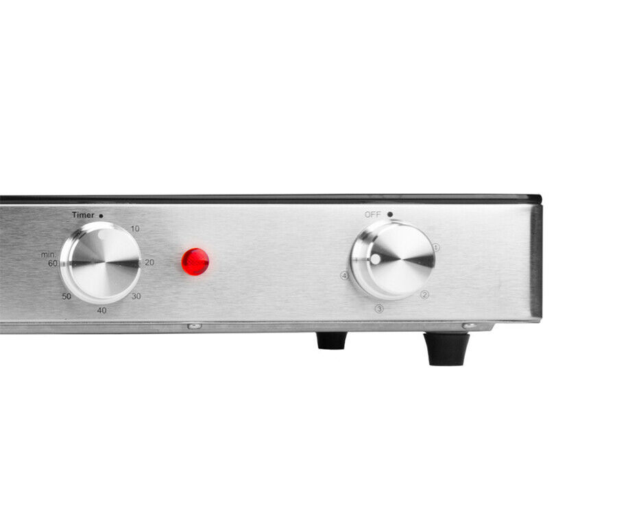 Brentwood TS-382 Double Infrared Electric Countertop Burner with Timer 120V NEW - Fresh Stock Dated February 2026