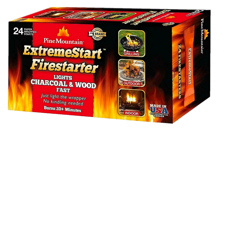 Pine Mountain ExtremeStart Wrapped Fire Starters, 24Starts Firestarter Wood Fire - Fresh Stock Dated January 2026
