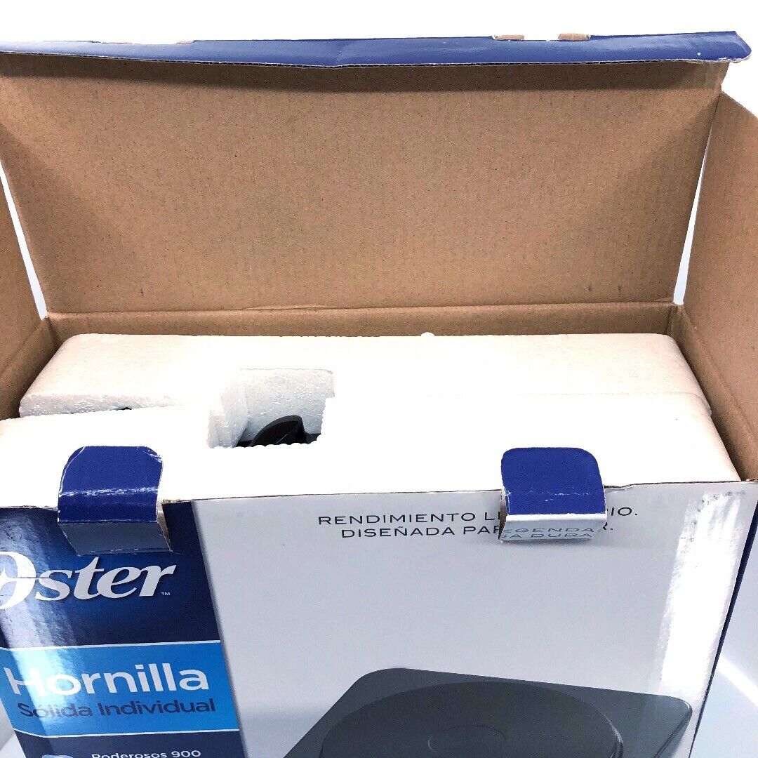 Oster Solid Single Burner 900 Watts Adjustable Temperature Black - Fresh Stock Dated February 2026