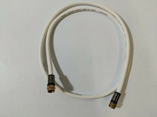 CE Tech 3ft RG6U Coaxial F Male Cable White 18AWG 75OHM For Internet Or Cable TV - Fresh Stock Dated December 2025