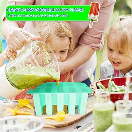 Silicone Popsicle Molds, 10 Cavities Ice Pop Molds Reusable - Fresh Stock Dated February 2026